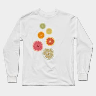 Citrus Fruits Pattern Long Sleeve T-Shirt